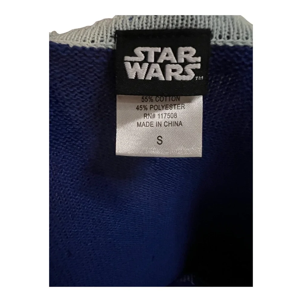 Star Wars‎ Blue Red Stripe Graphic Knit Sweater Women's Size Small - Picture 4 of 9